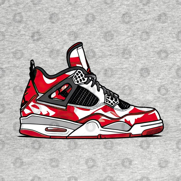 AJ IV - Sketch ! Red Kicks !!! HOT WEAR !!! by Buff Geeks Art